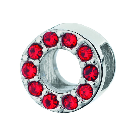 AN JEWELS JEWELRY Mod. AL.DLI01RD red gemstone circle charm