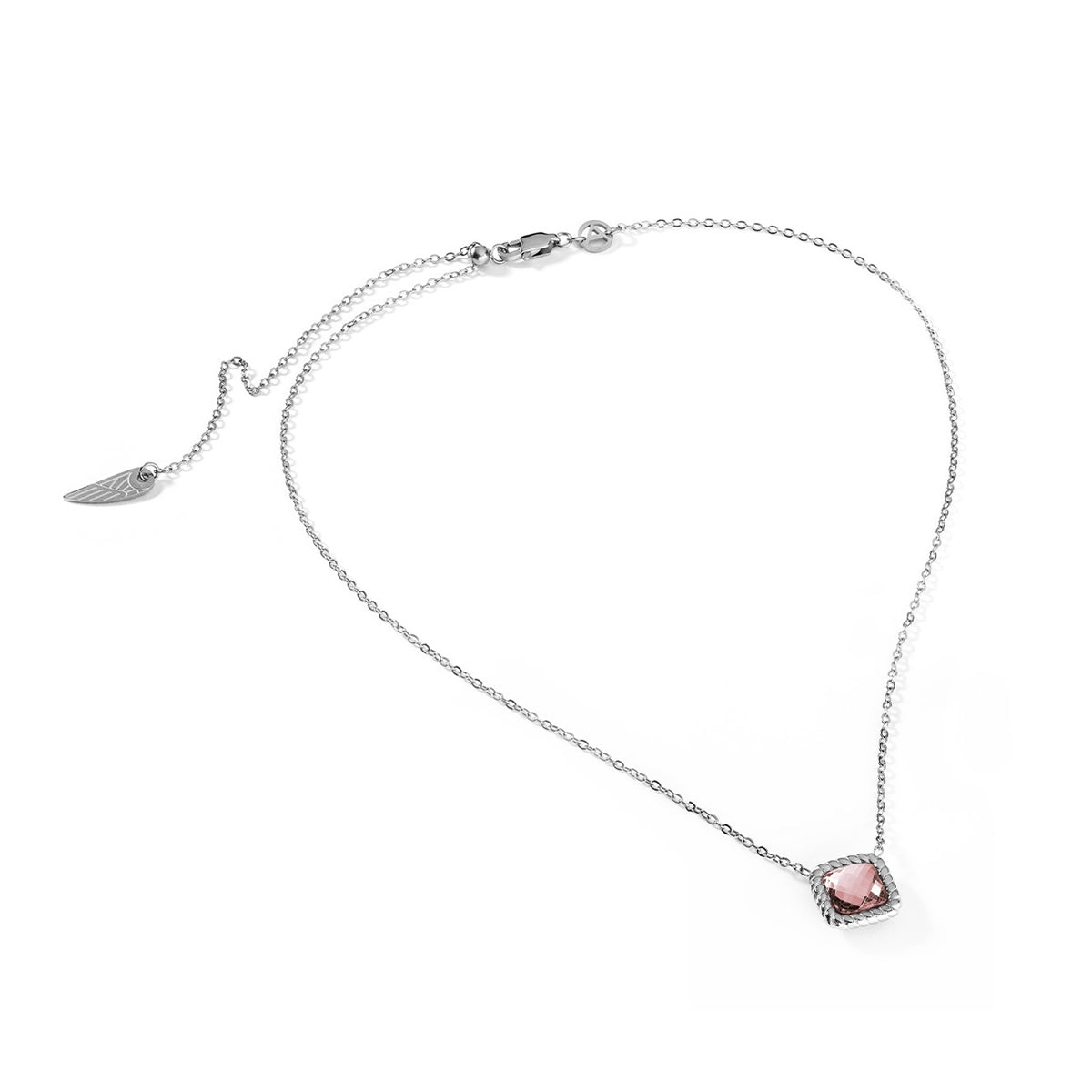 AN JEWELS JEWELRY Mod. AL.NMW07SPK necklace with pink gemstone pendant. Elegant and stylish jewelry piece.