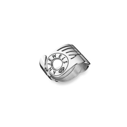 AN JEWELS JEWELRY Mod. AL.RFY01S-9 stylish silver ring with engraved design.