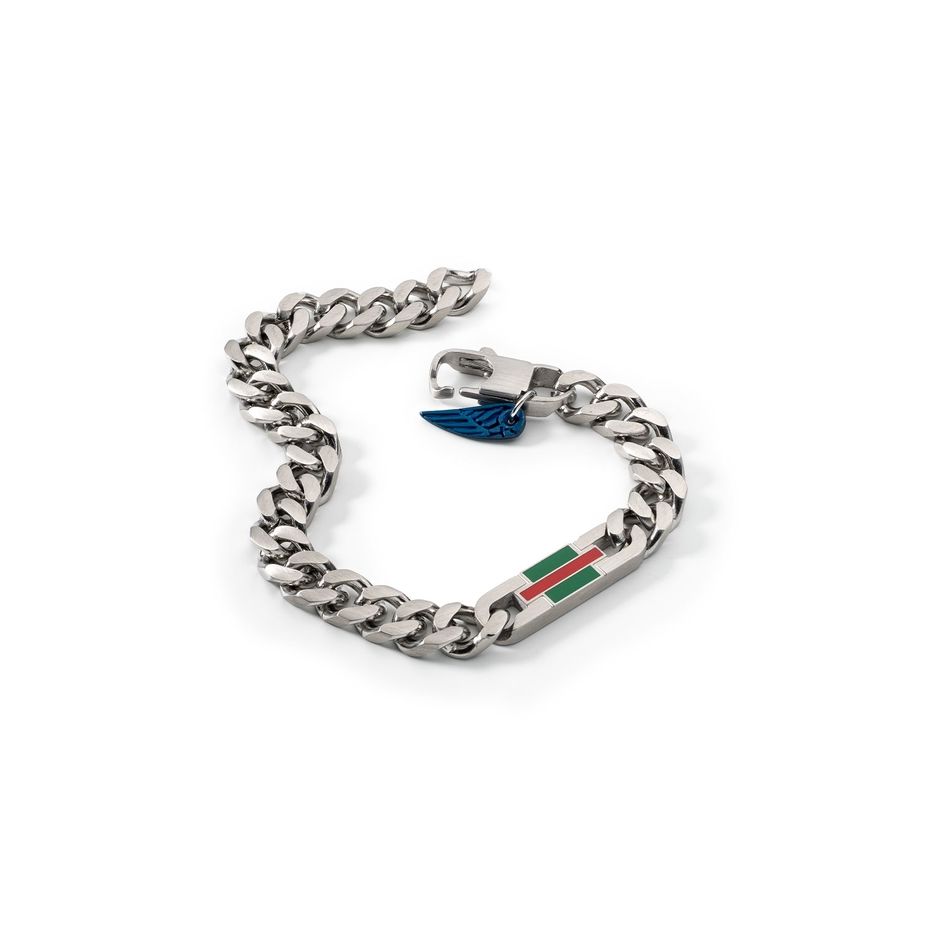 Alt Tag: AN JEWELS JEWELRY Mod. APF.P245 silver bracelet with a distinctive design.