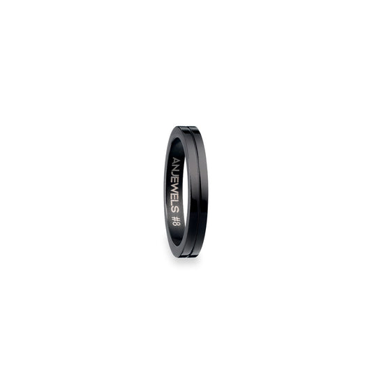 AN JEWELS JEWELRY Mod. AR.R1NS08BK-9 black ring
