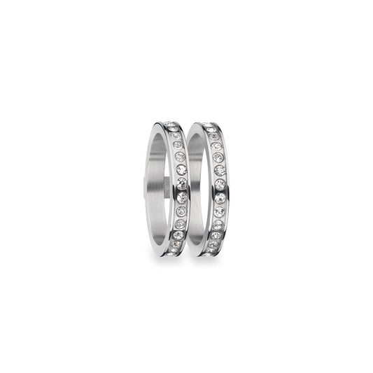 AN JEWELS JEWELRY Mod. AR.R2NS01SC-9 silver rings with crystals