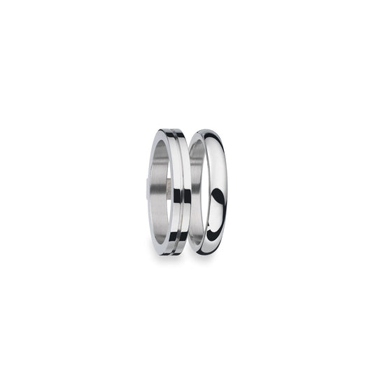 AN JEWELS JEWELRY Mod. AR.R2NS05S-8 silver rings set with modern design