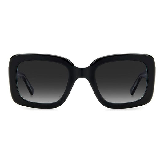 Black acetate sunglasses for ladies, style KATE SPADE MOD. BELLAMY_S, front view highlighting square frames.
