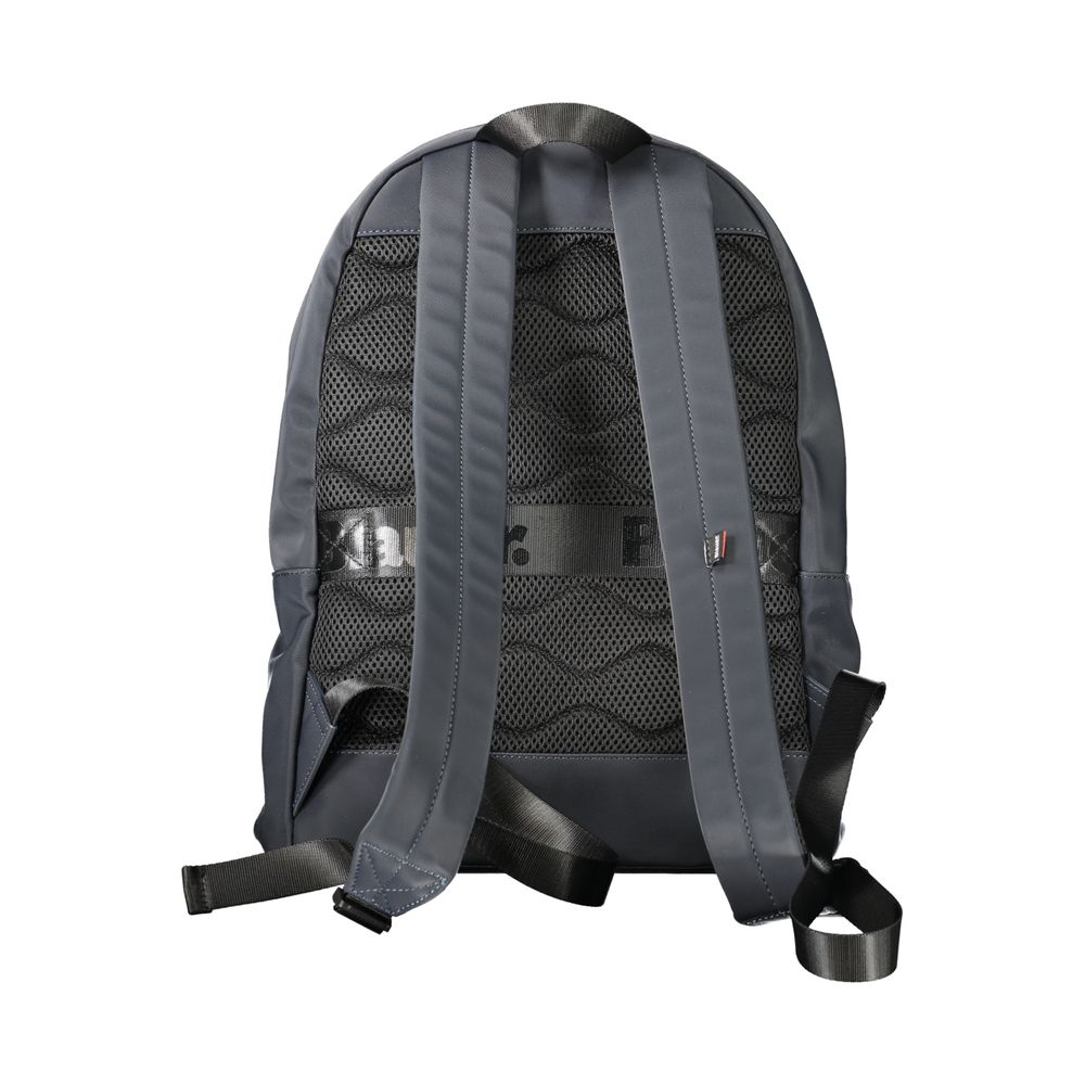 Back view of Blauer Blue Polyester Backpack showing adjustable shoulder straps.