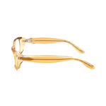 Side view of Bottega Veneta Brown Acetate Frames showcasing sleek design and craftsmanship in durable acetate material.