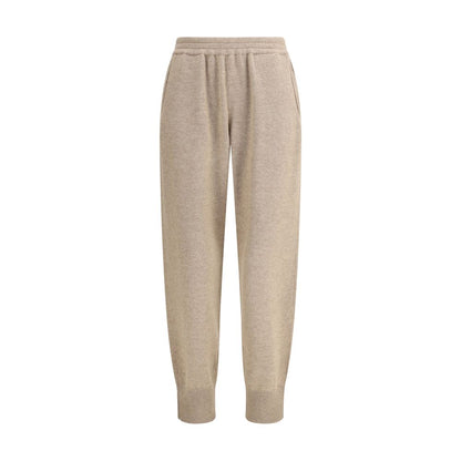 Brunello Cucinelli Beige Cashmere Pants with elastic waistband, two side welt pockets, ideal for casual occasions; 100% Kashmir.