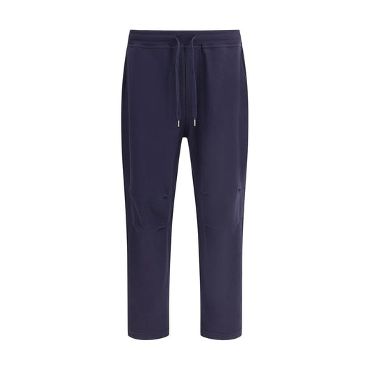Brunello Cucinelli Blue Cotton Casual Pants Brunello Cucinelli