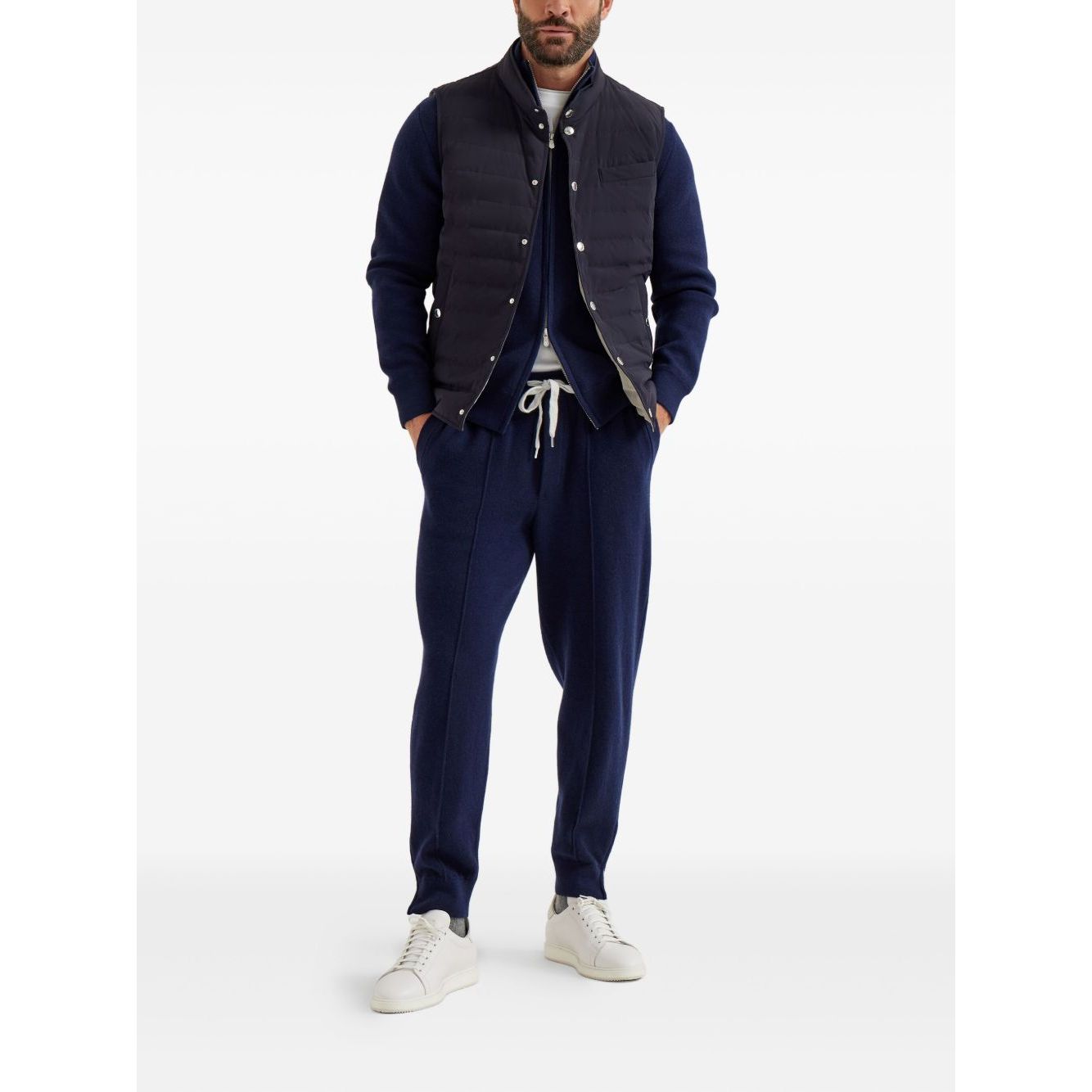 Brunello Cucinelli Bonded taffeta lightweight down vest