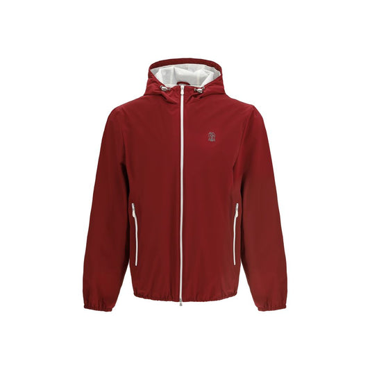 Brunello Cucinelli Bordeaux Polyamide Shell Jacket