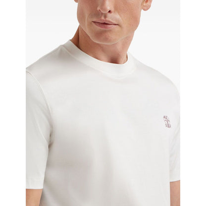 Brunello Cucinelli Cotton jersey crew neck T-shirt with logo