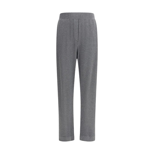 Brunello Cucinelli Gray Cotton Casual Pants Brunello Cucinelli