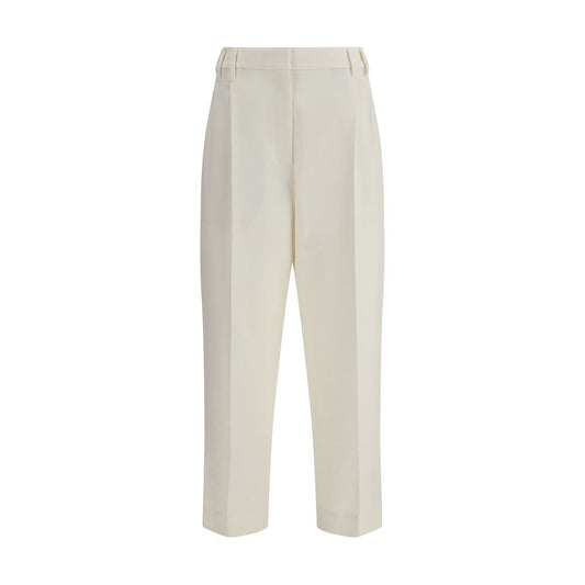 Brunello Cucinelli White Cotton Chino Pants Brunello Cucinelli