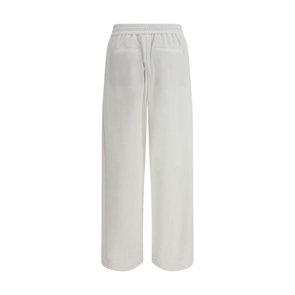 Brunello Cucinelli White Cotton Joggers (Workout Pants) Brunello Cucinelli
