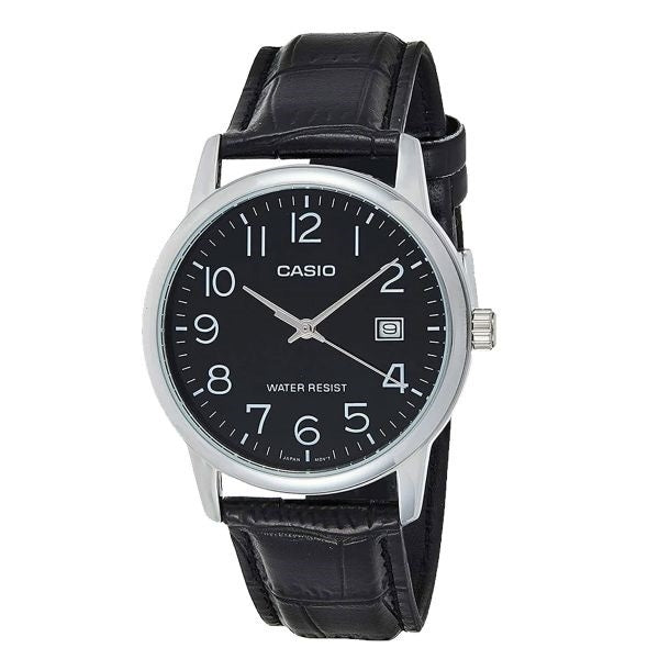 CASIO COLLECTION Mod. DATE. LEATHER - BLACK