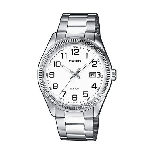 CASIO COLLECTION Mod. DATE - WHITE. ARAB NUMBERS