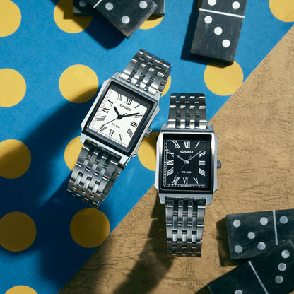 CASIO COLLECTION Mod. TANK - STEEL, BLACK WATCHES