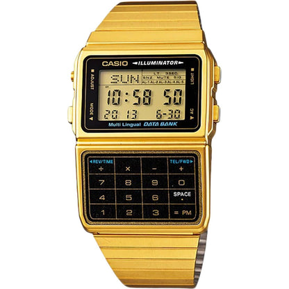 CASIO VINTAGE Mod. DATABANK CALCULATOR. GOLD - BLACK