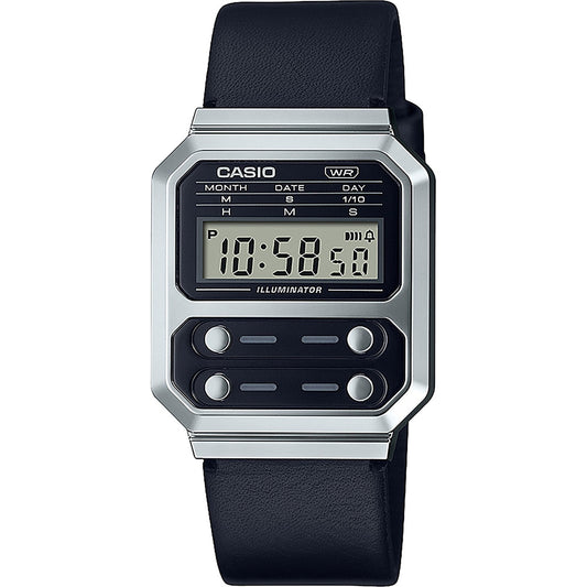CASIO VINTAGE Mod. EDGY COLLECTION LEATHER - BLACK