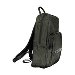 Calvin Klein Green Polyester Men Backpack with external pocket and logo, designed for modern style and function.