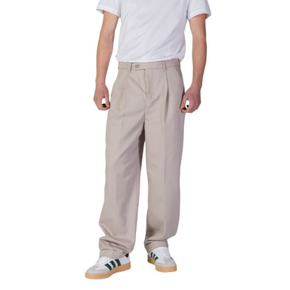 Calvin Klein Jeans Beige Recycled Polyester Casual Pants