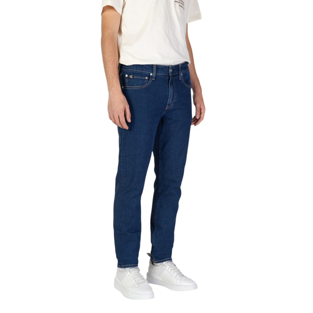 Calvin Klein Jeans Blue Cotton Slim Fit Jeans