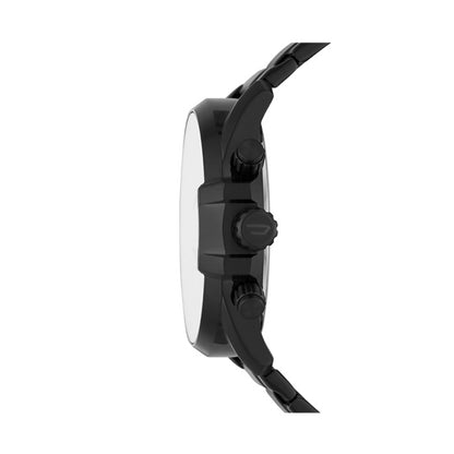 Side view of DIESEL Mod. DZ4537 wristwatch, featuring SS IP Black case and strap, quartz movement, and chronograph functions.
