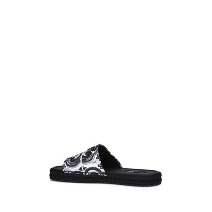 Dolce & Gabbana Black Cotton Espadrilles