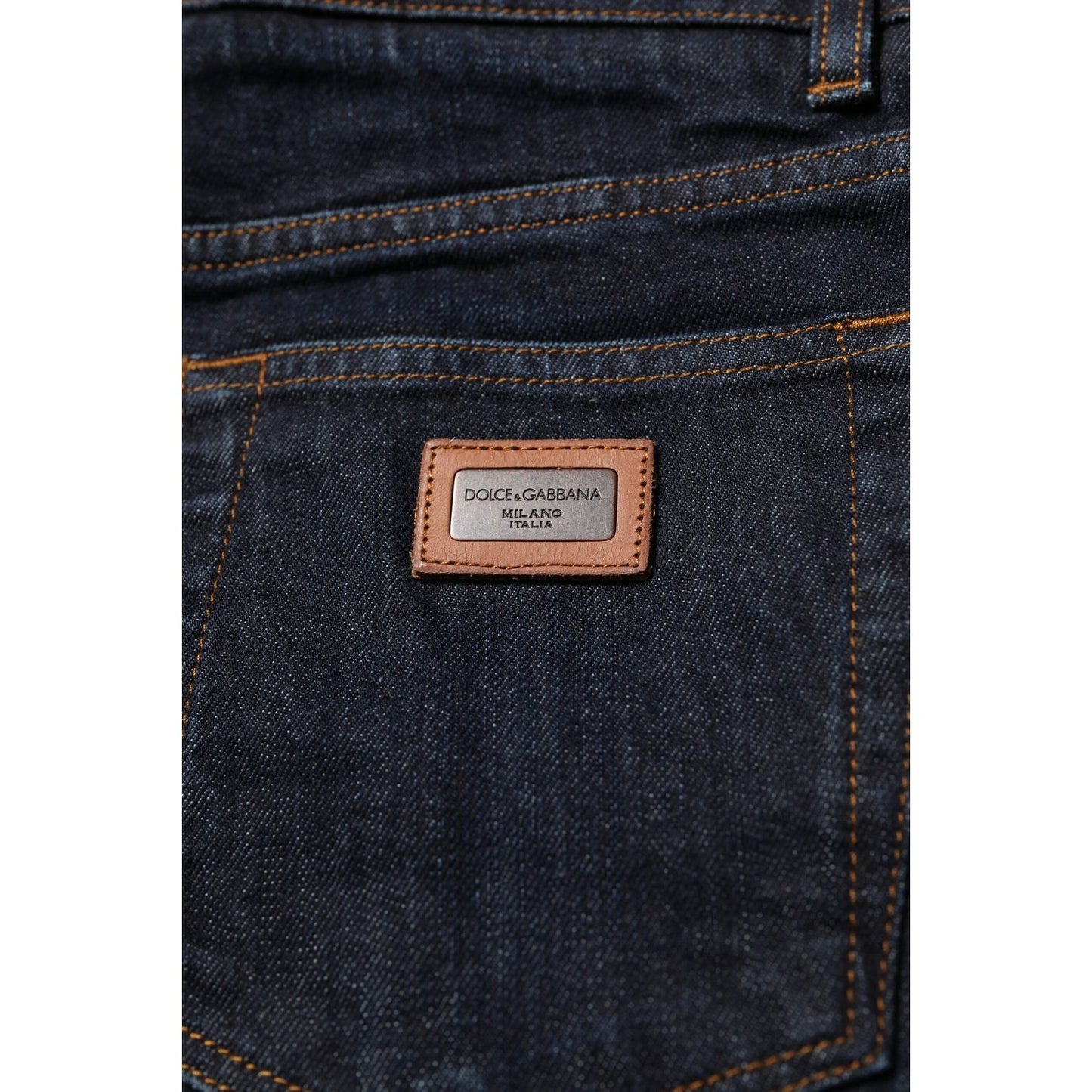 Dolce & Gabbana Black Cotton Skinny Denim Men Jeans