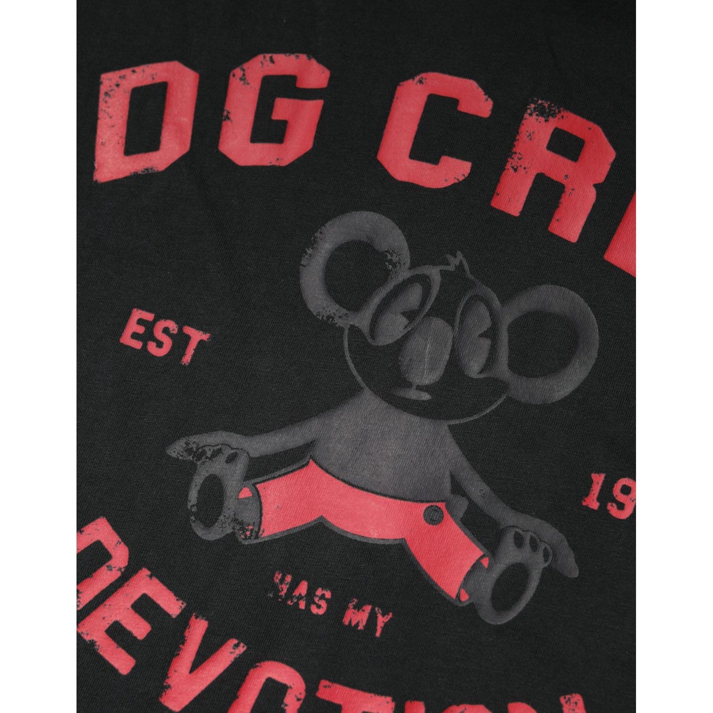 Dolce & Gabbana Black DG Crew Devotion Cotton Crew Neck T-shirt