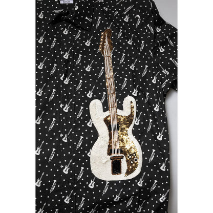 Dolce & Gabbana Black GOLD Instrument Embellished Shirt