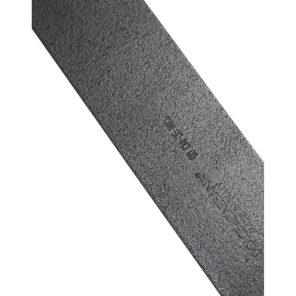 Dolce & Gabbana Black Leather Classic Metal Buckle Belt