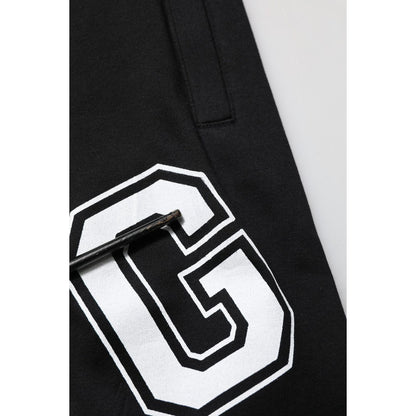 Dolce & Gabbana Black Logo Print Cotton Casual Bermuda Short