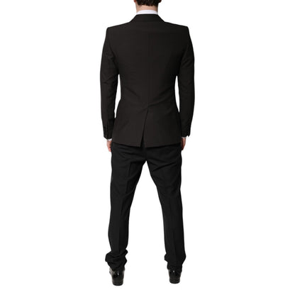 Dolce & Gabbana Black Single Breasted Formal 3 Piece Suit