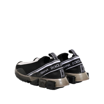 Dolce & Gabbana Black Sorrento Slip On Low Top Sneakers Shoes