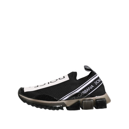 Dolce & Gabbana Black Sorrento Slip On Low Top Sneakers Shoes