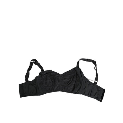 Dolce & Gabbana Black Stretch Nylon Bustier Bra Underwear