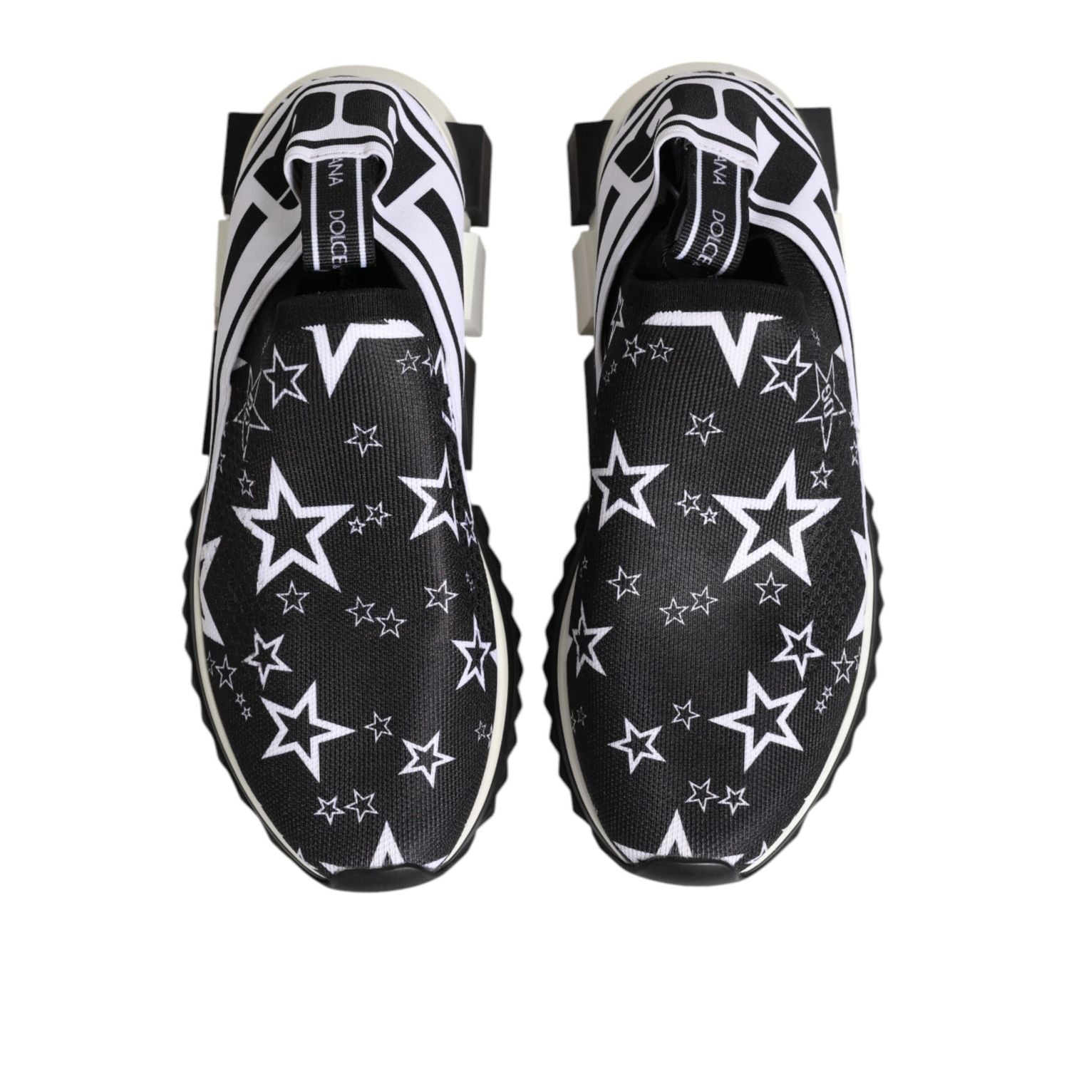 Dolce & Gabbana Black White Sorrento Low Top Sneakers Shoes