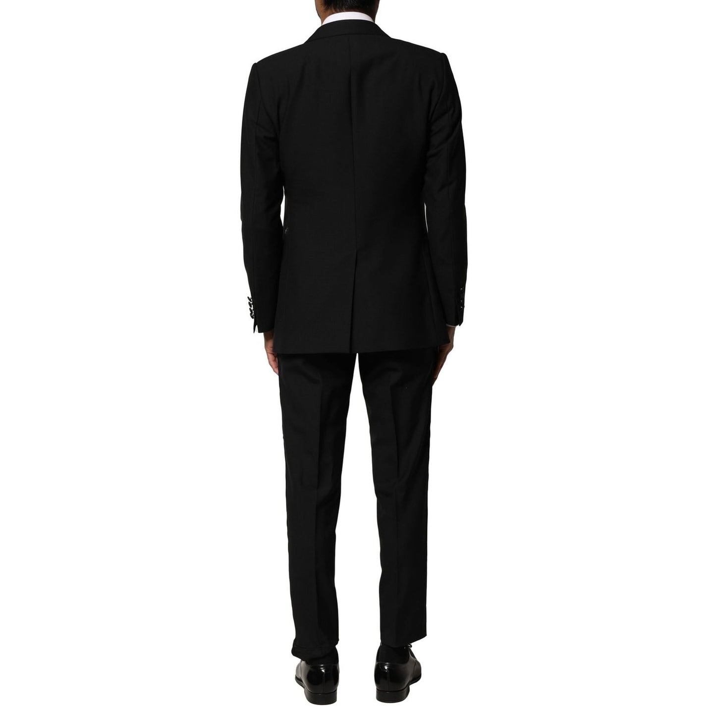 Dolce & Gabbana Black Wool 3 Piece Single Breasted Suit