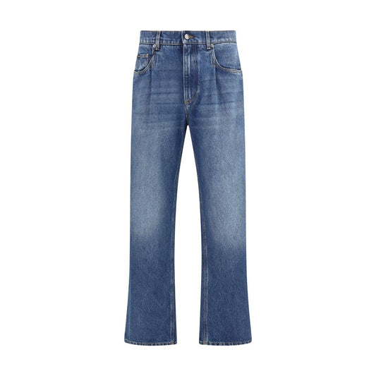 Dolce & Gabbana Blue Cotton Relaxed Fit Jeans