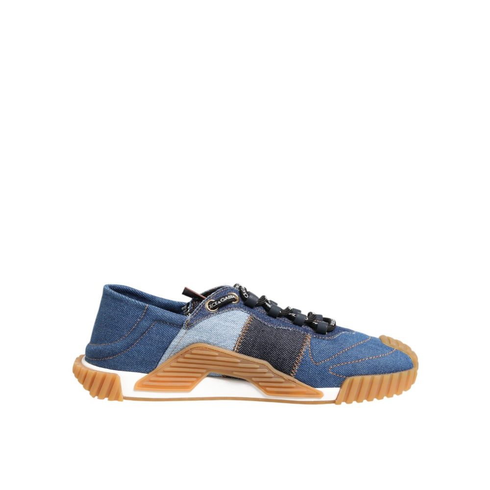 Dolce & Gabbana Blue Lace Up Low Top NS1 Sneakers Shoes