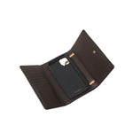 Dolce & Gabbana Brown Python Leather DG Girls Crossbody Phone Bag interior with card slots and phone compartment open view.