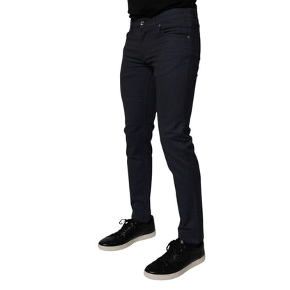 Dolce & Gabbana Dark Blue Cotton Stretch Skinny Denim Jeans