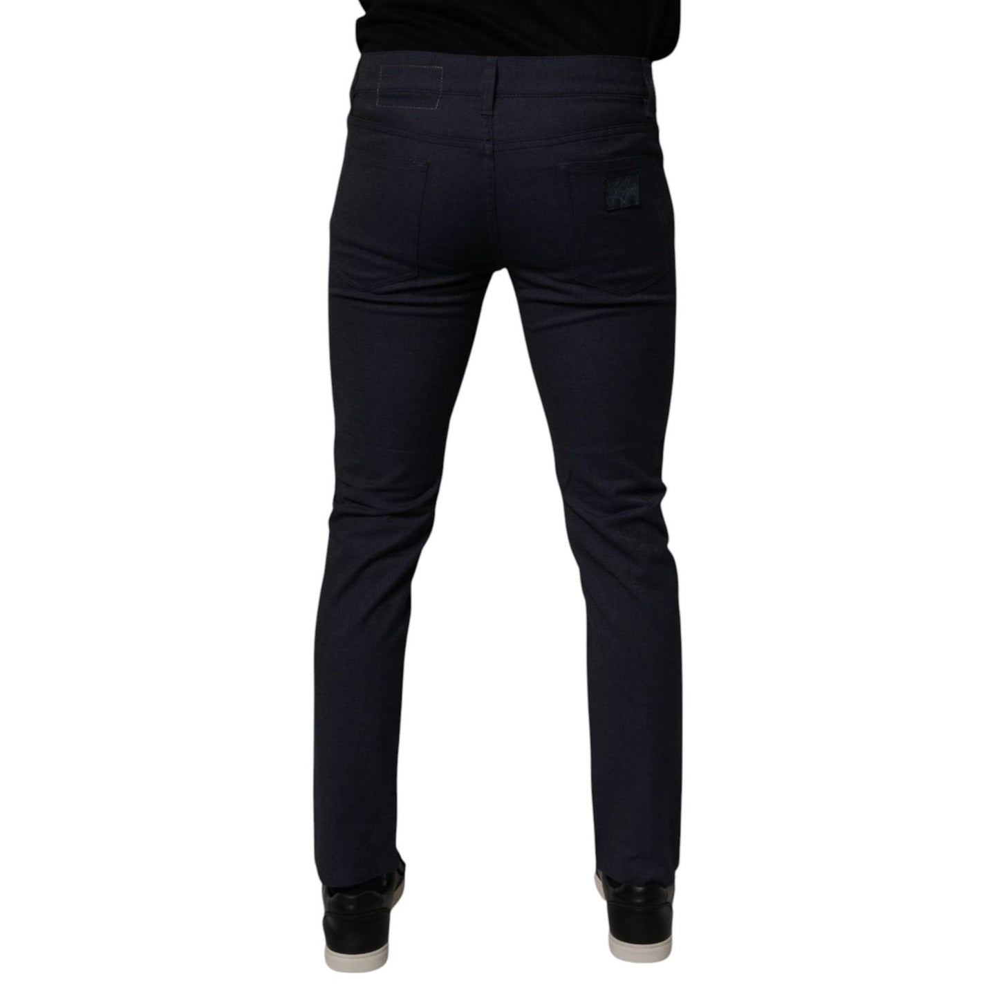 Dolce & Gabbana Dark Blue Cotton Stretch Skinny Denim Jeans