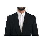 Dolce & Gabbana Black Single Breasted Formal Coat Blazer Dolce & Gabbana Black
