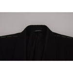 Dolce & Gabbana Black Single Breasted Formal Coat Blazer Dolce & Gabbana Black