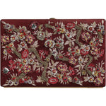 Dolce & Gabbana Bordeaux Velvet Gold Frame Clutch Evening Bag Dolce & Gabbana Dark Olive Green