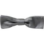 Dolce & Gabbana Gray Satin Silk Adjustable Neck Men Papillon Bow Tie Dolce & Gabbana Dim Gray