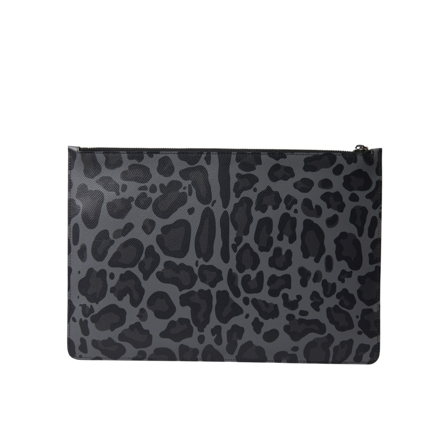 Dolce & Gabbana Multicolor Leopard Jacquard Logo Plaque Document Briefcase Bag
