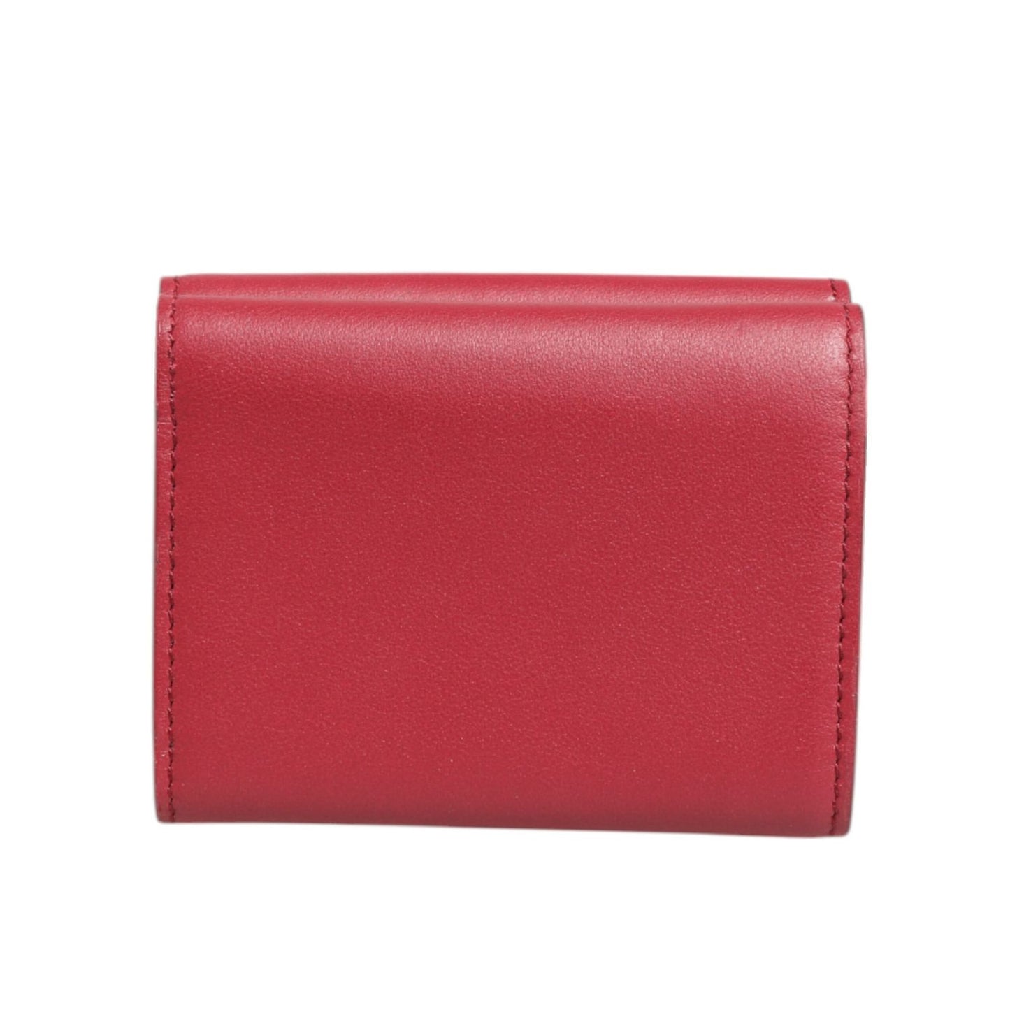 Dolce & Gabbana Red Leather Bold Logo Print Trifold Men Card Holder Wallet, smooth high-quality Italian leather in vivid red color